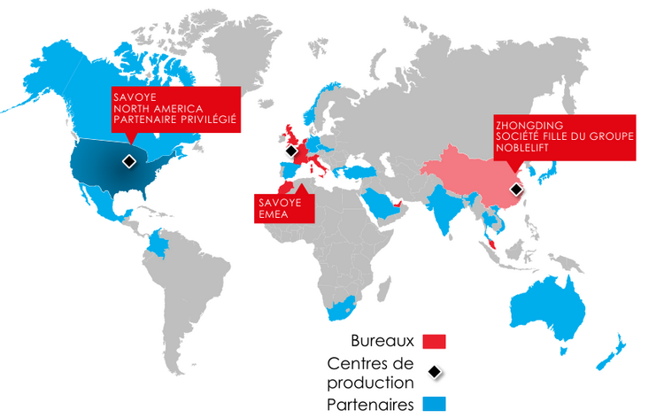 Présence commerciale et industrielle dans le monde